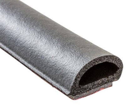 Steele Rubber Products Peel-N-Stick RV Seal, Hollow Half Round Extrusion
